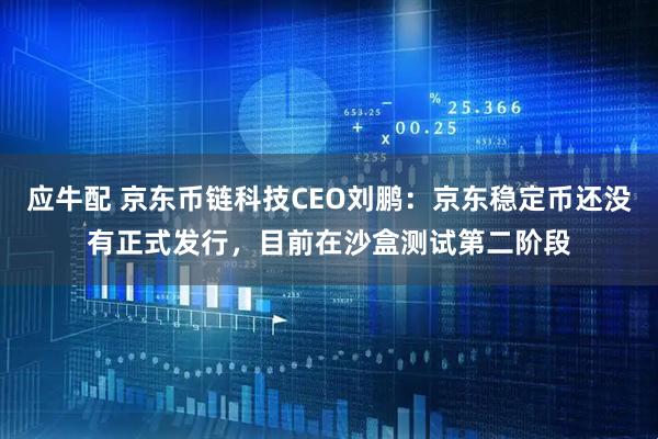 应牛配 京东币链科技CEO刘鹏：京东稳定币还没有正式发行，目前在沙盒测试第二阶段