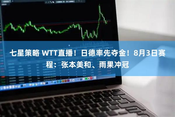 七星策略 WTT直播！日德率先夺金！8月3日赛程：张本美和、雨果冲冠