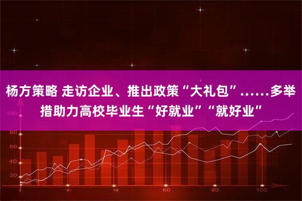杨方策略 走访企业、推出政策“大礼包”……多举措助力高校毕业生“好就业”“就好业”