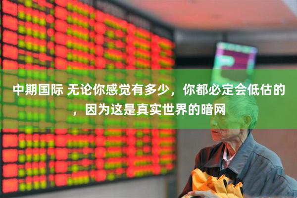中期国际 无论你感觉有多少，你都必定会低估的，因为这是真实世界的暗网