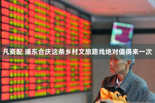 凡资配 浦东合庆这条乡村文旅路线绝对值得来一次